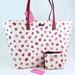 Kate Spade Bags | Kate Spade Margareta Gifts Printed Large Tote Bag With Matching Wallet | Color: Pink/White | Size: Os