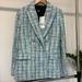 Zara Jackets & Coats | New Zara Tweed Blazer Jacket | Color: Blue/White | Size: Xs