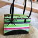 Kate Spade Bags | Adorable Nwot Kate Spade Striped Tote With Bow | Color: Green/Pink | Size: Os