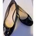 Coach Shoes | Coach Logo Shoes Size 7b Black Grey Sliver Patent Leather Slip-On Flat Euc | Color: Black | Size: 7