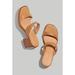 Madewell Shoes | Madewell $138 The Saige Double Strap Sandal Desert Camel Leather Size 8 Nk041 | Color: Gold/Tan | Size: 8