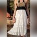 Anthropologie Dresses | Anthropologie Zehavale Layered Lace And Embroidered Halter Dress, Size 2 | Color: Black/Cream | Size: 2