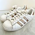 Adidas Shoes | Adidas Women’s Superstar Sneakers Rose Gold White Casual Size 8 | Color: Pink/White | Size: 8