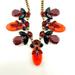 J. Crew Jewelry | J. Crew Statement Necklace Faux Ruby, Carnelian, Navy, Coral With Goldtone Chain | Color: Blue/Red | Size: Os