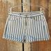 American Eagle Outfitters Shorts | American Eagle Mom Short High Rise Striped Denim Shorts Sz 10 | Color: Blue/White | Size: 10