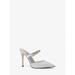 Michael Kors Shoes | Michael Michael Kors Jessa Embellished Glitter Mesh Mule Silver (Silver) 8 New | Color: Silver | Size: 8