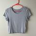 American Eagle Outfitters Tops | American Eagle Lettuce Edge Baby Tee, Size M | Color: Purple | Size: M