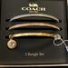 Coach Jewelry | Coach Pave’ Boxed Bangle Set | Color: Gold/Silver | Size: Os