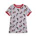 Disney Shirts & Tops | Disney Gray Black & Red Minnie Mouse Short Sleeve Ringer Tee Girls Size Xl 14 | Color: Gray/Red | Size: 14g