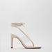 Zara Shoes | Ankle Tie High Heels | Color: Cream/Tan | Size: 9