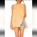 Free People Dresses | Free People Women’s Orange Scoop Neck Cut Out Flowy Tunic Size Large | Color: Orange | Size: L