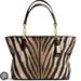 Coach Bags | Coach Madison East West Tote With Zebra Print | Color: Black/Tan | Size: Os