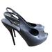 Gucci Shoes | Gucci Peep Toe High Heels Shoes Grey Gray Neutral! | Color: Gray | Size: 9