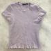 Brandy Melville Tops | Brandy Melville Waffle Crop Top In Pastel Purple | Color: Purple | Size: Xs