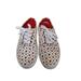 Disney Shoes | Disney Red & White Leopard Print Tennis Shoes Sneakers Size 7 | Color: Red/White | Size: 7