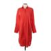 H&M Casual Dress - Shirtdress: Red Dresses - Women's Size X-Small