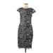 Tadashi Shoji Casual Dress - Sheath: Gray Jacquard Dresses - Women's Size 10