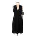 Kenneth Cole New York Cocktail Dress - Party V Neck Sleeveless: Black Print Dresses - Women's Size Medium