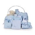 BebeDeParis | Luxury Baby Hamper. Original Gifts for Newborn Babies | Dreamy Baby Basket | 3-6 Months (Blue) | Baby Personalised Basket Hamper