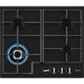 Zanussi Series 40 60cm 4 Burner Gas Hob with Wok Burner - Black