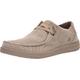 Skechers Herren Melson-Raymon Canvas-Slipper Mokassin, Taupe, 44 EU