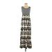 En Creme Casual Dress - A-Line Scoop Neck Sleeveless: Gray Dresses - Women's Size Small