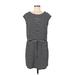 MICHAEL Michael Kors Casual Dress Scoop Neck Short sleeves: Black Print Dresses - Women's Size Medium