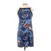 Tommy Bahama Casual Dress - Midi: Blue Graphic Dresses - Women's Size 2X-Small