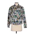 Zadig & Voltaire Jacket: Short Green Floral Jackets & Outerwear - Women's Size Small