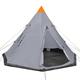 vidaXL 4-person Tent Instant Popup Tabernacle Dome Waterproof Folding Sleeping Tent Camping Hiking Beach Shelter Outdoor Activity Grey