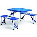 Deuba Picnic Folding Table Bench Set Camping Seating Group Outdoor Foldable Comfortable Portable Table Chairs Plastic Set