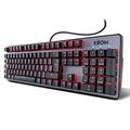 KROM Tastatur Gaming KERNEL -NXKROMKRNL- Tastatur mechanische, mit Nummernblock für PC Gamer, RGB-LED-Beleuchtung, 9 Lichteffekte, geräuschlos, Spanisches QWERTY-Layout, Schwarz, 445 x 22 x 133 mm