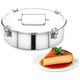 EasyShopForEveryone Stainless Steel Extra Large Flan Mold (11.25 x 4.25 in), Ergonomic Handle for Easy Lifting, Water Bath Cheesecake Pan, Pot in Pot, Pudding Pan