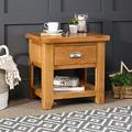 The Furniture Market Cheshire Oak 1 Drawer Lamp Side Table