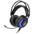 Sharkoon Skiller SGH2 Stereo Gaming Headset (für USB, PC, PS4, 50-mm-Lautsprecher, Extra-Große Ohrpolster, Blaue LED-Beleuchtung, Gefederte Kopfbandaufhängung) schwarz