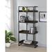 A&J Homes Studio 4 - Shelf Etagere Bookcase, Steel in Black | 68 H x 25.85 W x 14.4 D in | Wayfair C-80WF3412