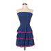 Ella Moss Casual Dress - DropWaist: Blue Dresses - Women's Size Small