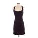Free People Casual Dress - Mini Scoop Neck Sleeveless: Burgundy Dresses - Women's Size Small