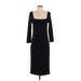 Gap Casual Dress - Sheath Square 3/4 sleeves: Black Print Dresses - New - Women's Size Small Tall