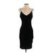 Crystal Sky Casual Dress - Mini Plunge Sleeveless: Black Print Dresses - Women's Size Small