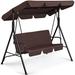 Arlmont & Co. Skylin Porch Swing, Polyester in Brown | 64 H x 67 W x 44.5 D in | Wayfair 447E412CD4BE4DD4AED4AF8E7BDDB689
