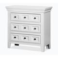 Wenty Transitional Style White Color 1Pc Nightstand Only Bedroom Furniture Bedside Table Round Knobs 3-Drawers Nightstand_28" H x 26" W x 16" D Wood | Wayfair