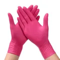 Pink Nitrile Disposable Gloves Vinyl Latex Powder Free Gloves Home Food Beauty Hair Salon Latex