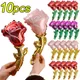 10/5 stücke Mini Rose Blume Luftballons Rose geformte Aluminium folie Luftballons Valentinstag