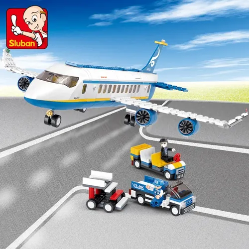 463 stücke Sluban Airbus Luft-und Raumfahrt Flugzeug Bausteine Spielzeug Flugzeug modell Montage