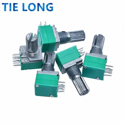 10 stücke RK097 RK097G 6Pin 5K 10K 20K 50K 100K B5K mit einem schalter audio welle 15mm verstärker Image