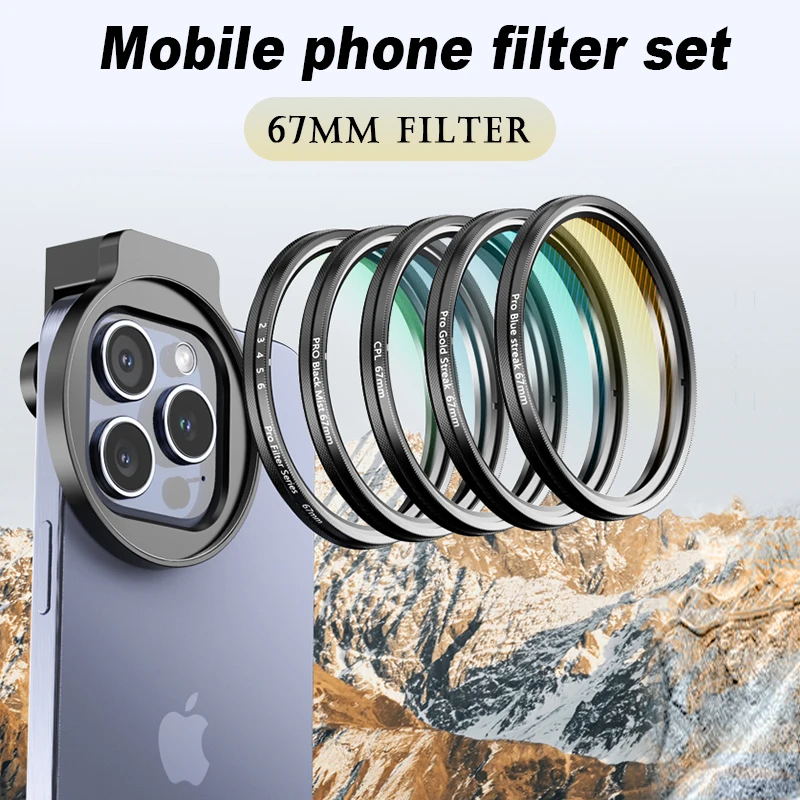 Adaptateur de filtre métallique ND CPL 67MM amélioré, lentille de téléphone pour iPhone 15 14 13 Pro Max, stabilisateur de Smartphone, accessoire de photographie