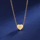 Skyrim Initial Letter Heart Pendant Necklaces for Women Girls Stainless Steel Gold Color Neck Chain