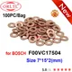 100PCS Copper Washers Shims F00VC17504 2.0mm F 00V C17 504 SIZE 7X15X2 For Bosch Common Rail