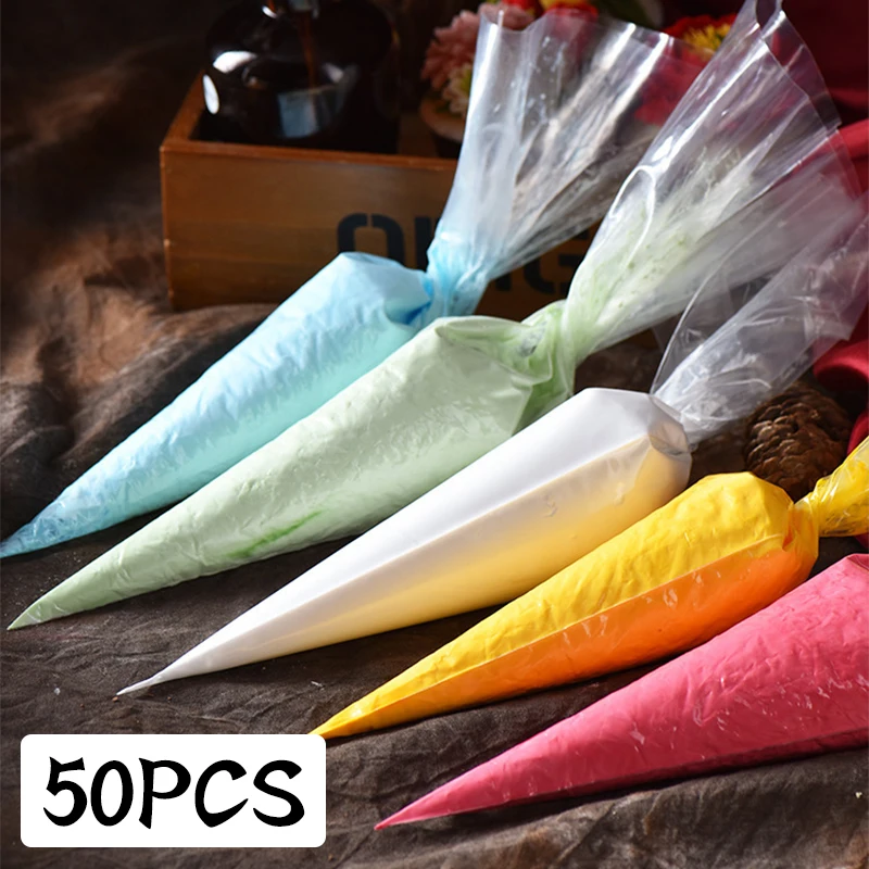 50Pcs Verdicken Spritzbeutel Kuchen Creme Dekorieren Tasche Cupcake Icing Fondant Dekorieren Küche Backen Spritzbeutel Creme Kuchen Werkzeug
